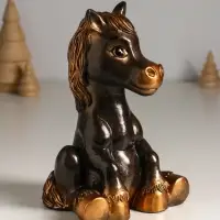 Копилка "Радостный конь" 20 см, бронза