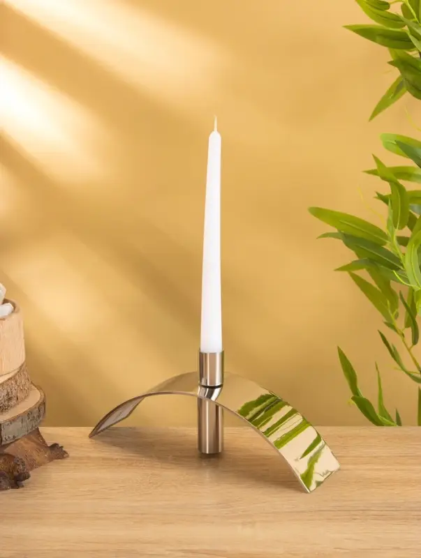 Подсвечник "Блеск" 25х6х10 см, нерж. сталь