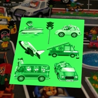 Набор для рисования светом &laquo;Транспорт&raquo;, ручка с фонариком и невидимыми чернилами