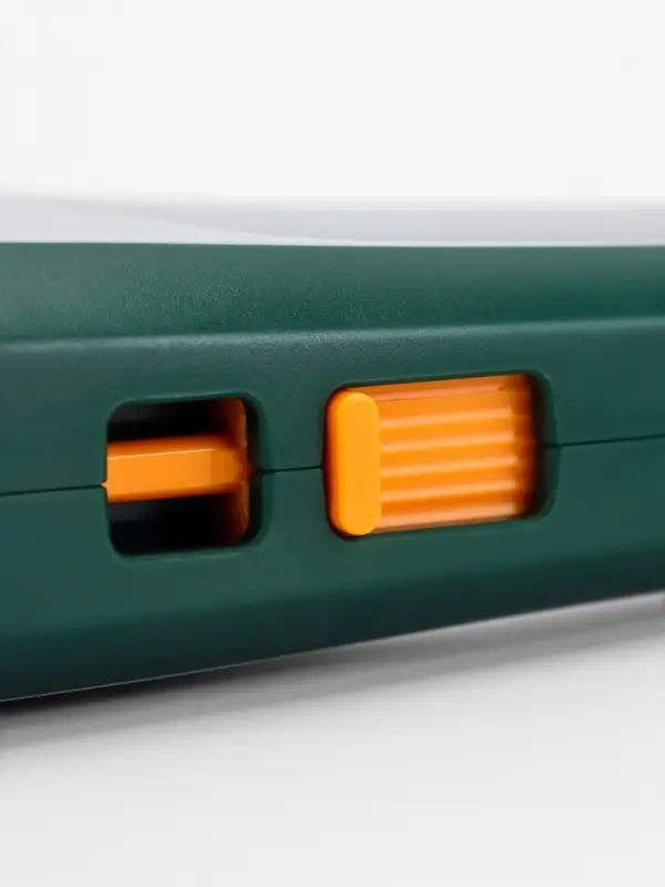 Рулетка - поводок для собак, лента 3 метра, белая/зелёная