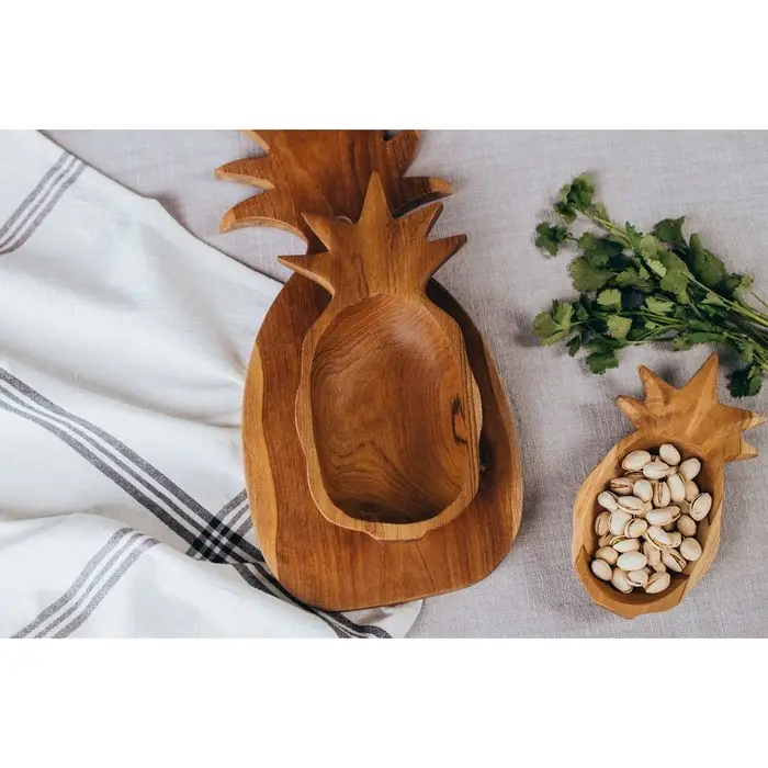 Блюдо &laquo;Ананас&raquo;, 26&times;14&times;4.5 см, тиковое дерево