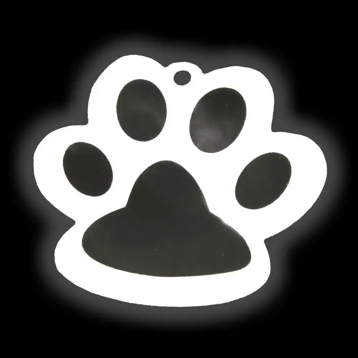 Светоотражающий элемент &laquo;Лапка&raquo;, двусторонний, 5,5 &times; 4,8 см, цвет белый