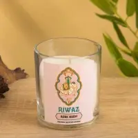 Свеча ароматическая в стекле  "Роза" соевый воск 120гр