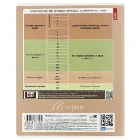 Тетрадь 48 листов в клетку &laquo;Буквица&raquo; ИСТОРИЯ, обложка мелованный картон, матовая ламинация, тиснение фольгой, с интерактивным справочником, б...