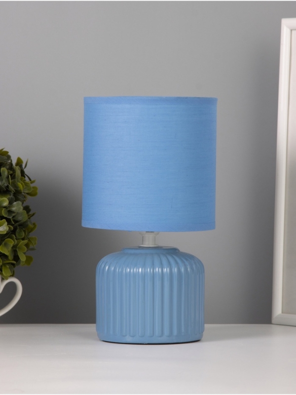 Лампа настольная "Муза" 40Вт Е14 синий 13х13х23см