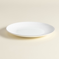 Тарелки SL Home &laquo;Каскарон&raquo;, d=20 см, набор 2 шт, костяной фарфор, белые