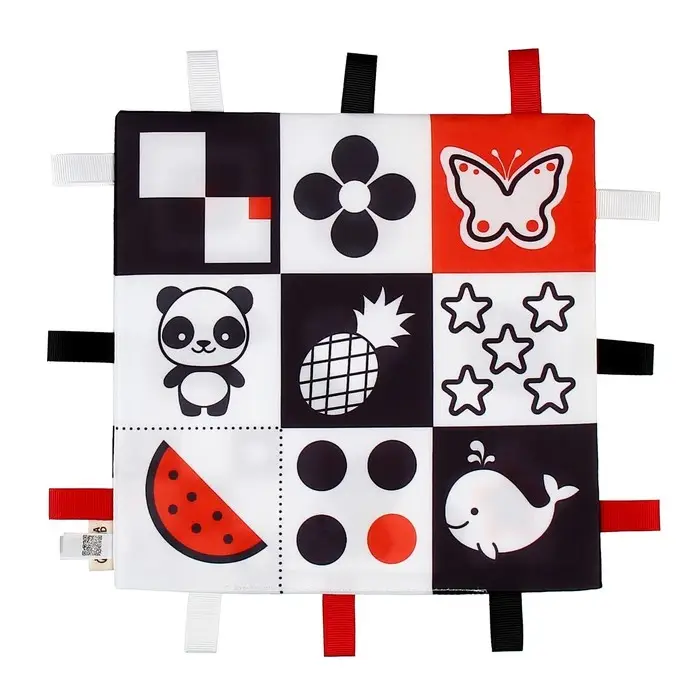 Петельки. Платочек - шуршалка по методике Г. Домана &laquo;Мои первые цвета&raquo;, 20х20см, Крошка Я