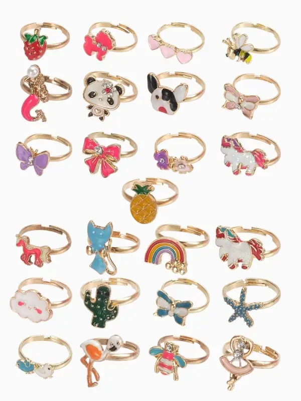 Кольцо детское &laquo;Приключение&raquo;, форма МИКС, цветное, безразмерное