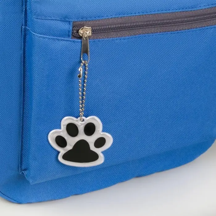 Светоотражающий элемент &laquo;Лапка&raquo;, двусторонний, 5,5 &times; 4,8 см, цвет белый