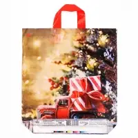 Пакет "Доставка чудес", полиэтиленовый с петлевой ручкой, 42х38 см.