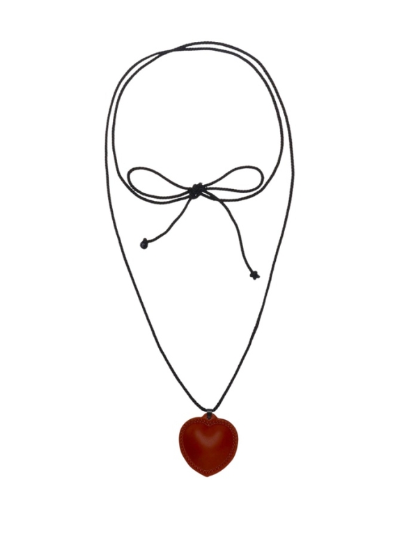 Портупея с кулоном &laquo;Сердечко&raquo; кожа, трансформер, коричневая, 150 см