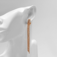 Клипсы &laquo;Лёд&raquo; тройная сплошная, цвет белый в золоте