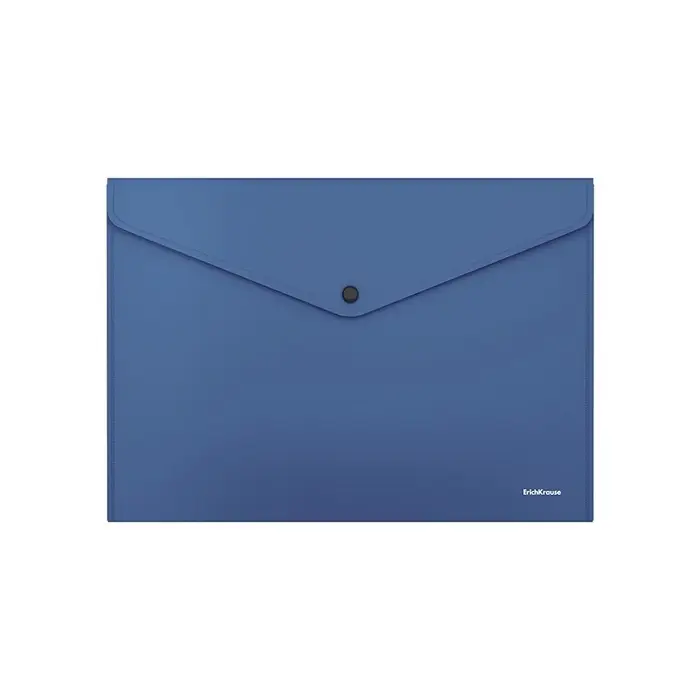 Папка-конверт на кнопке А4, 140 мкм, ErichKrause Fizzy Classic, непрозрачный, тиснение, микс