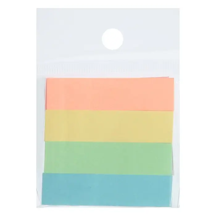 Блок - закладка с липким краем, 12&times;50 мм, бумажные, 4 цвета по 80 листов, пастель