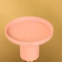 Подсвечник на 1 свечу текстурный "Пудровый" 10,5х10,5х19,5 см