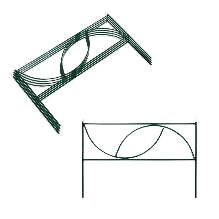 Ограждение декоративное, 45 &times; 335 см, 5 секций, металл, &laquo;Долька&raquo;