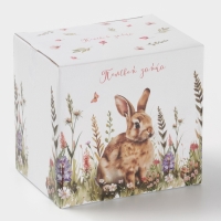 Кружка Доляна &laquo;Зайка&raquo;, 330 мл, фарфор, белая