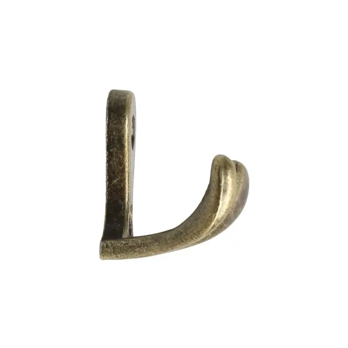 Крючок мебельный ТУНДРА TKd=003, двухрожковый, бронза