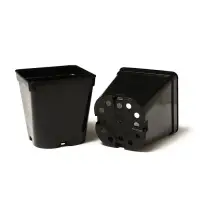 Горшок для рассады, 3 л, d=16 см, h=16 см, чёрный, Greengo