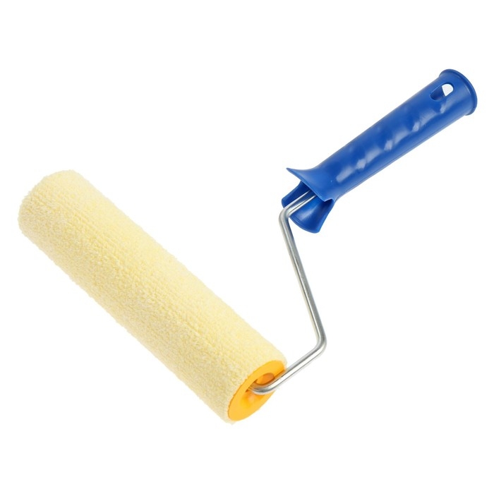 Валик ТУНДРА, велюр, 180 мм, рукоятка d=6 мм, D=42 мм, ворс 4 мм