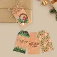 Шильдик декоративный в наборе &laquo;Время чудес&raquo;, 6 шт, 5 х 9 см