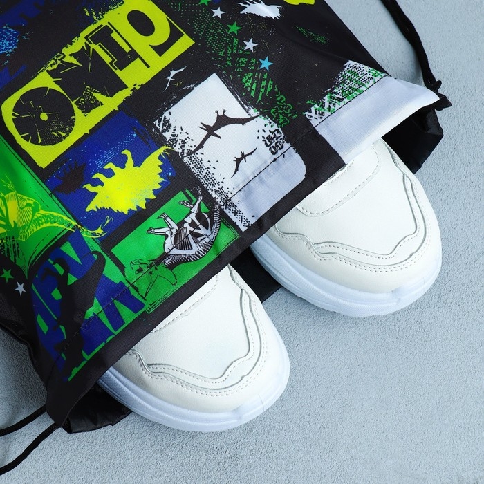 Мешок для обуви &laquo;Динотайм&raquo; болоньевый материал, 30&times;40 см