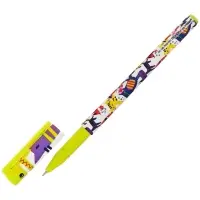 Ручка шариковая маслянная 0,7мм, корпус софттач с рисунком "Vinson" синяя