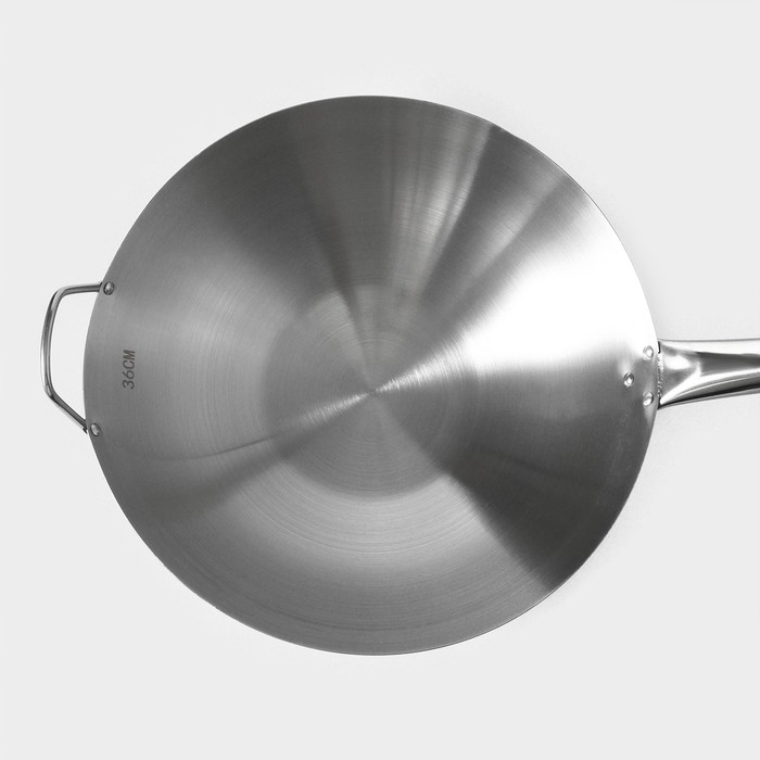 Сковорода-Wok из нержавеющей стали Hanna Kn&ouml;vell Chief, 6 л, d=36 см, с ручкой