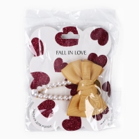 Заколка для волос жемчуг с бантиком &laquo;Fall in love&raquo;, 8 х 8 см.