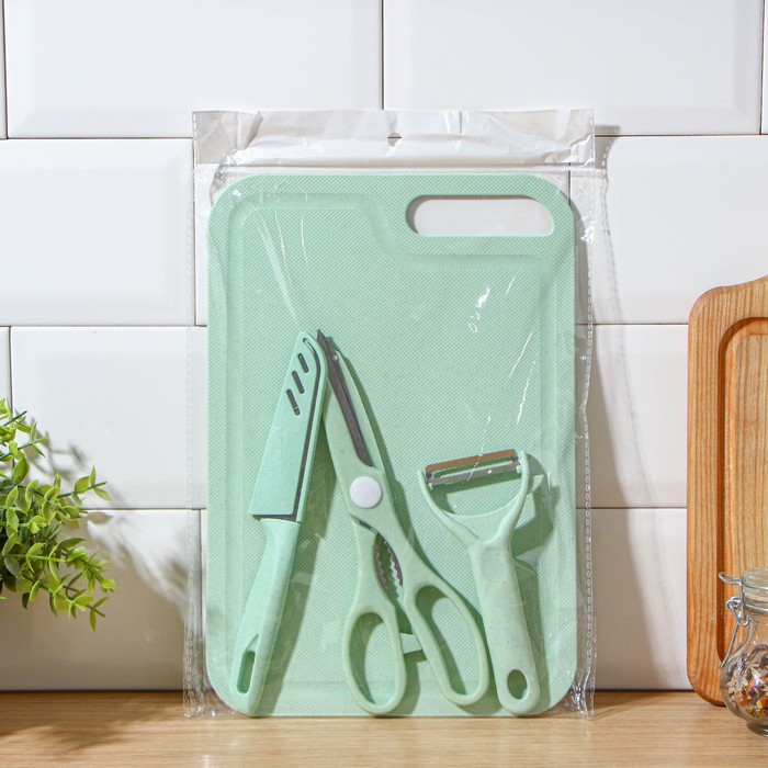 Набор кухонных принадлежностей &laquo;Для кухни&raquo;, 4 в 1, цвет МИКС