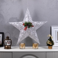 Светодиодная фигура &laquo;Звезда&raquo; 30 см, металл, 220 В, свечение мульти