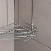 Полка для ванной угловая 2-х ярусная, 20,5&times;20,5&times;31,5 см, цвет хром