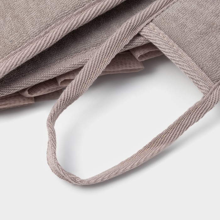 Мочалка для тела массажная Доляна &laquo;Афродита&raquo;, 70&times;7,5 см, цвет мокко