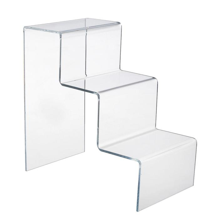 Горка 3 ступеньки 12&times;21&times;21 см, оргстекло 3 мм, В ЗАЩИТНОЙ ПЛЁНКЕ