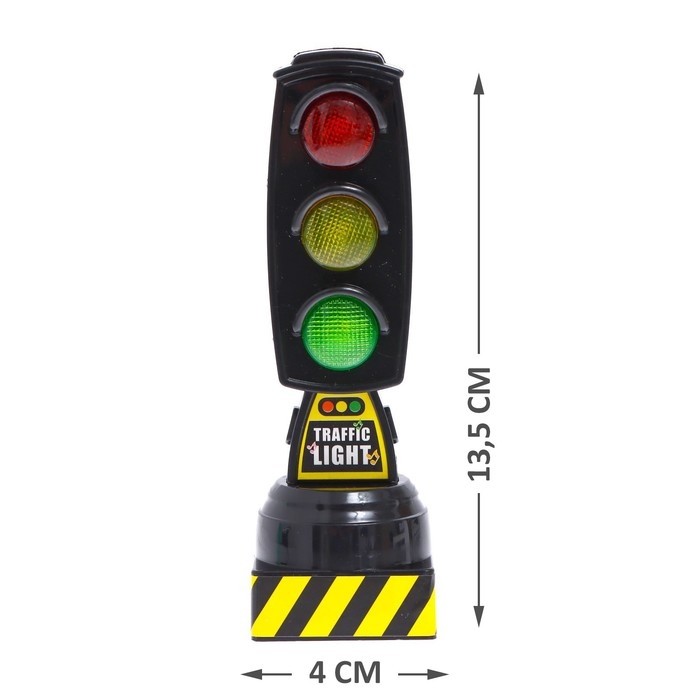 Светофор &laquo;Город&raquo;, работает от батареек, световые эффекты, цвет чёрный