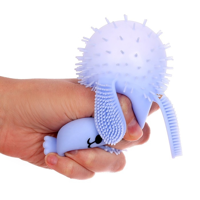 Антистресс сквиш мялка &laquo;Зайчик&raquo;, с воздухом, цвета МИКС, в шоубоксе