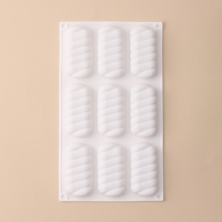 Форма для муссовых десертов и выпечки KONFINETTA &laquo;Корде&raquo;, 30&times;17,5&times;2 см, 9 ячеек (9&times;4,5 см), цвет белый