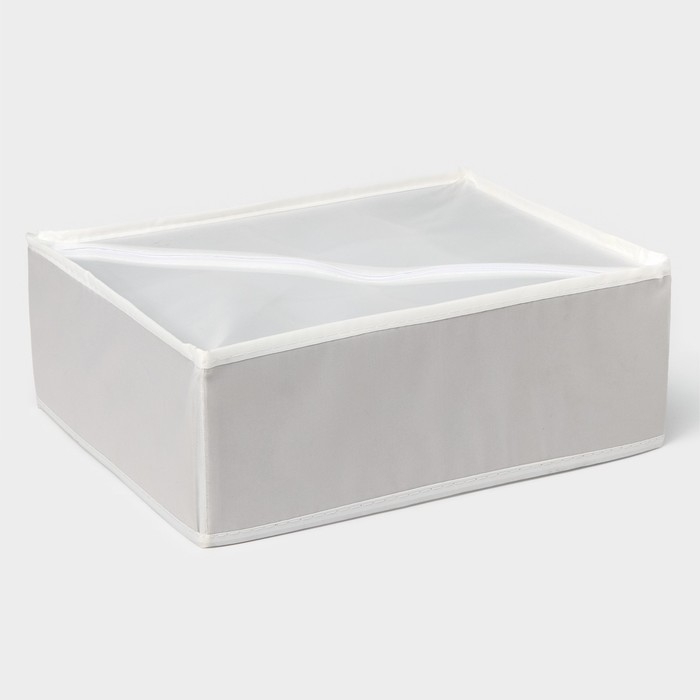 Органайзер для хранения белья LaDо́m, 12 ячеек, 32&times;24&times;12 см, цвет серый