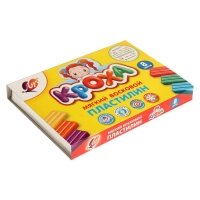 Пластилин мягкий (восковой), 8 цветов, 120 г, "Кроха"