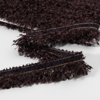 Тесьма декоративная &laquo;Твидовая&raquo;, односторонняя, 35 мм, 5 &plusmn; 0,5 м, цвет коричневый