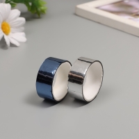 Клейкая лента декоративная пластик "Металлик. Серебро, синий" н-р 2 шт 1,5 см, дл. 3 м