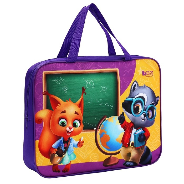 Папка для труда А4 на молнии текстиль 70мм 360 х 260 &laquo;1 сентября: Школьники&raquo;