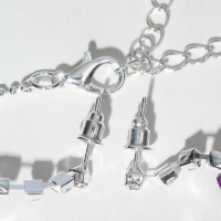 Набор 2 предмета: серьги, колье &laquo;Лёгкий флирт&raquo;, ромбики, цвет МИКС, 45 см