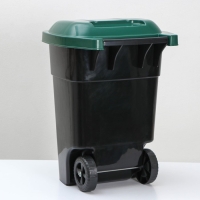 Мусорный бак &laquo;Садовый&raquo;, 65 л, на колёсиках, цвет микс