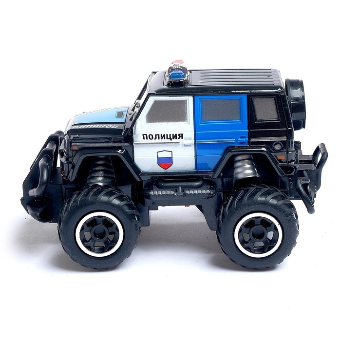 Джип радиоуправляемый &laquo;Полиция&raquo;, работает от батареек, цвет чёрный
