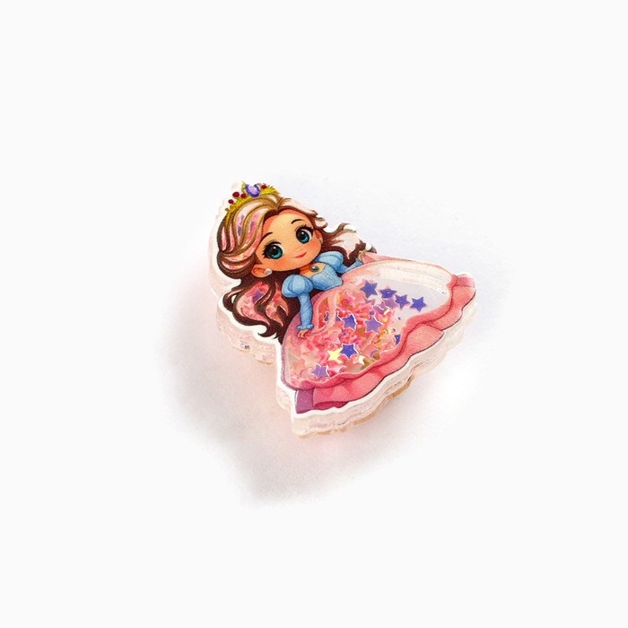 Заколка для волос, шейкер &laquo;Принцесса&raquo; 3,4 х 4 см