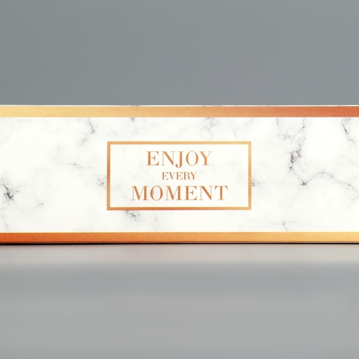 Коробка для конфет, кондитерская упаковка, 5 ячеек, &laquo;Мрамор&raquo;, 5 х 21 х 3.3 см