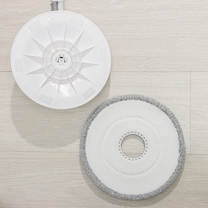 Швабра с отжимом и ведром Raccoon: ведро с подачей воды 19,5&times;31 см, швабра 23&times;135 см, насадка из микрофибры d=23 см