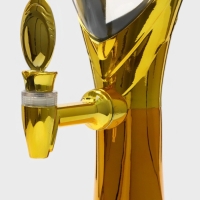 Башня пивная &laquo;Шар&raquo;, 3 л, ёмкость для льда, подсветка, пластик, золотистый