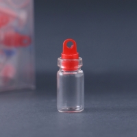 Декор для творчества стекло "Баночка с пробкой с петелькой"  набор 100  шт 1,1х1,1х2,2 см